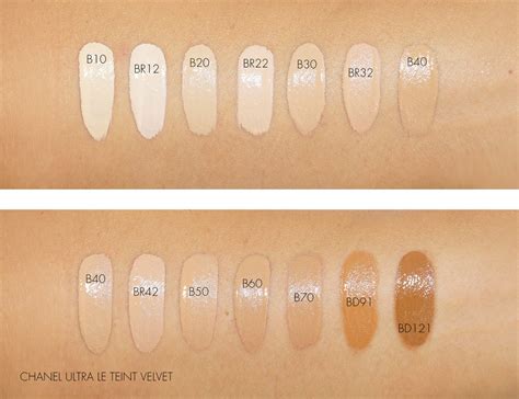 chanel le teint ultra e velvet|Chanel ultra le teint swatches.